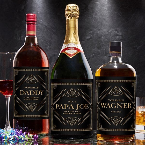 Top Shelf Dad Personalized Liquor Bottle Label  - 40614