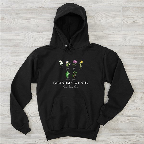 Personalized Ladies Sweatshirt - Birth Month Flower - 40630