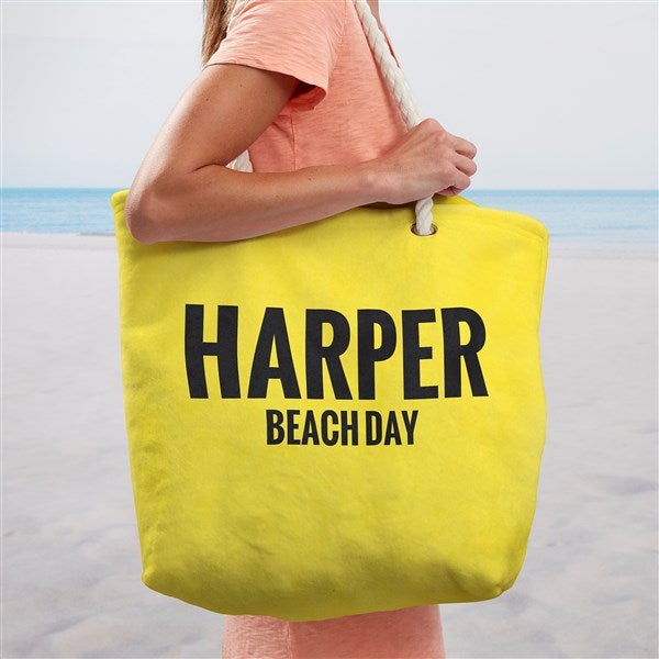 Neon Personalized Beach Bag Large
