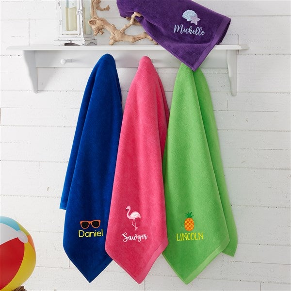Embroidered Beach Towels Beach Fun