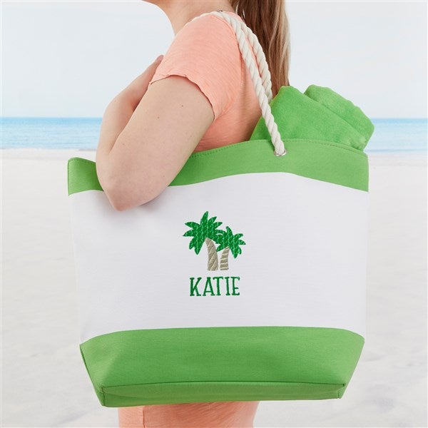 Beach Fun Personalized Pink Beach Bag