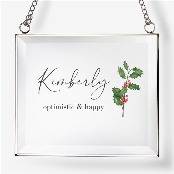 Personalized Glass Suncatcher - Birth Month Flower - 40656