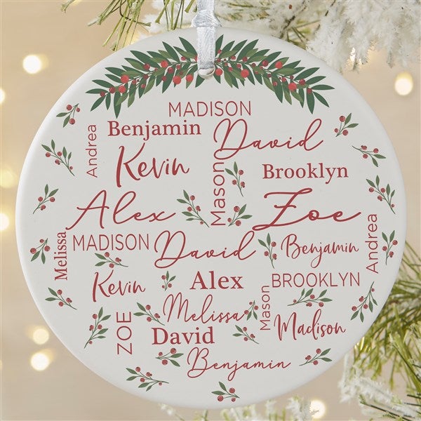 Merry Family Personalized Ornament  - 40673