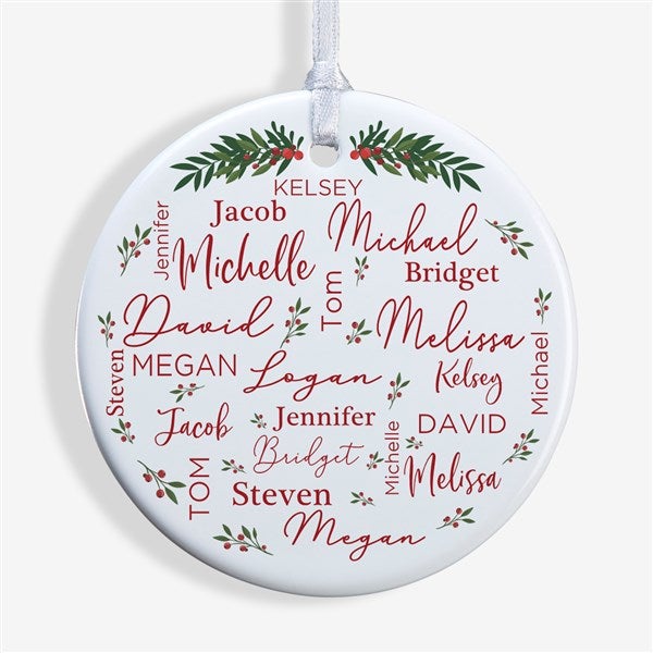 Merry Family Personalized Ornament  - 40673