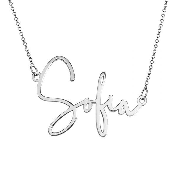 Personalized Modern Script Name Necklace  - 40683D