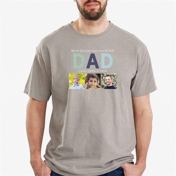 Glad You're Our Dad Personalized Photo Men's Shirts  - 40701