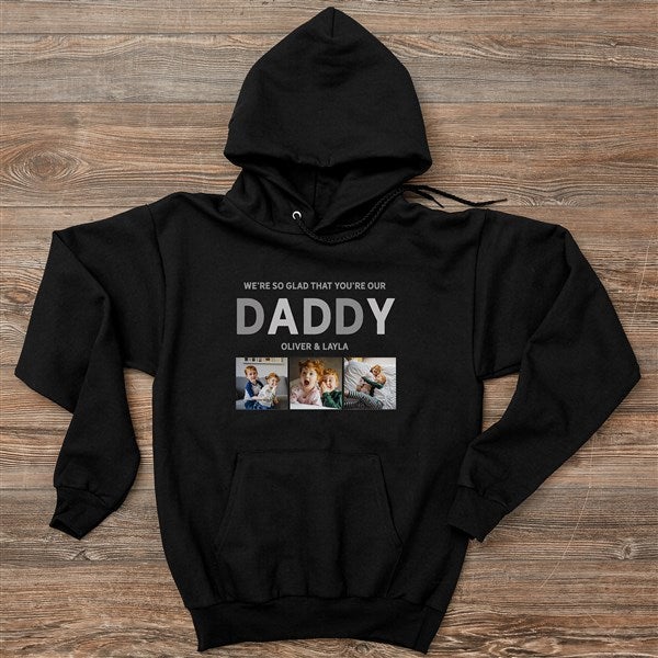 Glad You're Our Dad Personalized Photo Adult Sweatshirt  - 40702