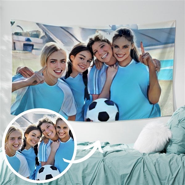 Cartoon Yourself Personalized Photo Wall Tapestry - 40707