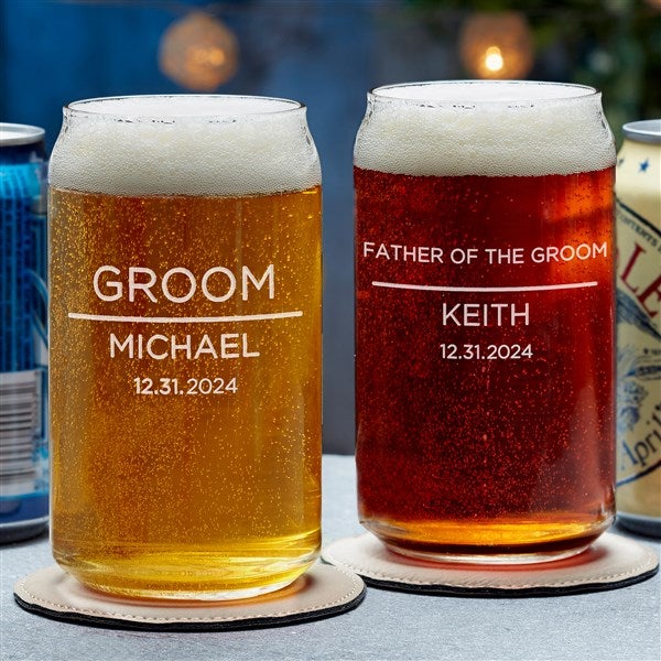 The Groomsman Wedding Engraved Beer Glass Collection  - 40751