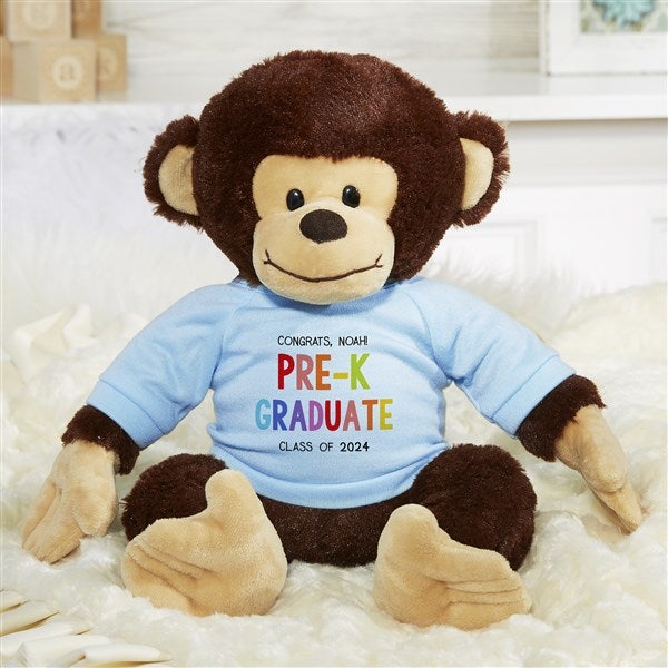 Kindergarten Graduation Personalized Plush Monkey  - 40791