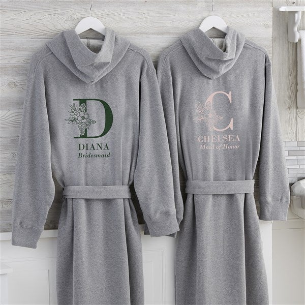 Floral Bridesmaid Personalized Sweatshirt Robe  - 40809