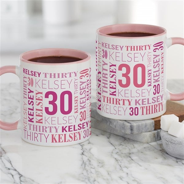 Repeating Birthday Personalized Coffee Mugs  - 40815