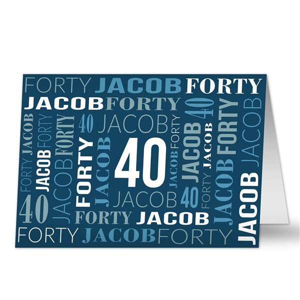 Repeating Birthday Personalized Greeting Card - 40832