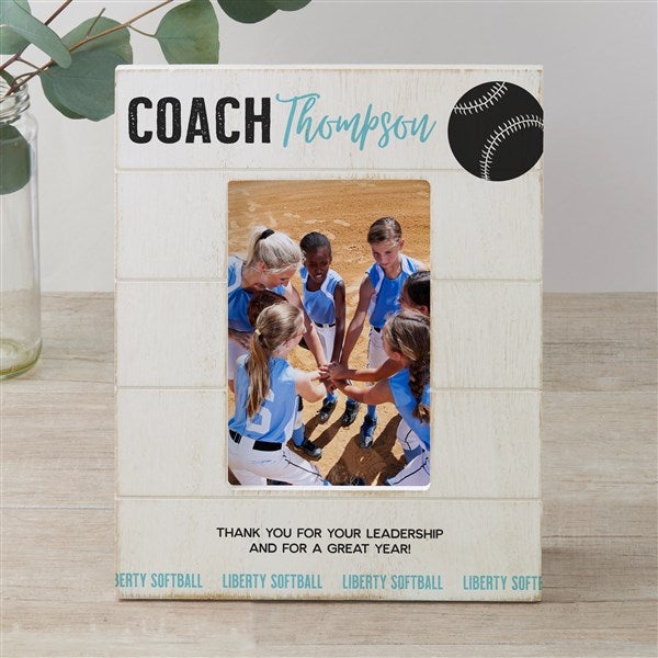 Thanks Coach Personalized Shiplap Frame  - 40842