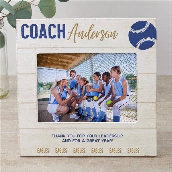 Thanks Coach Personalized Shiplap Frame  - 40842