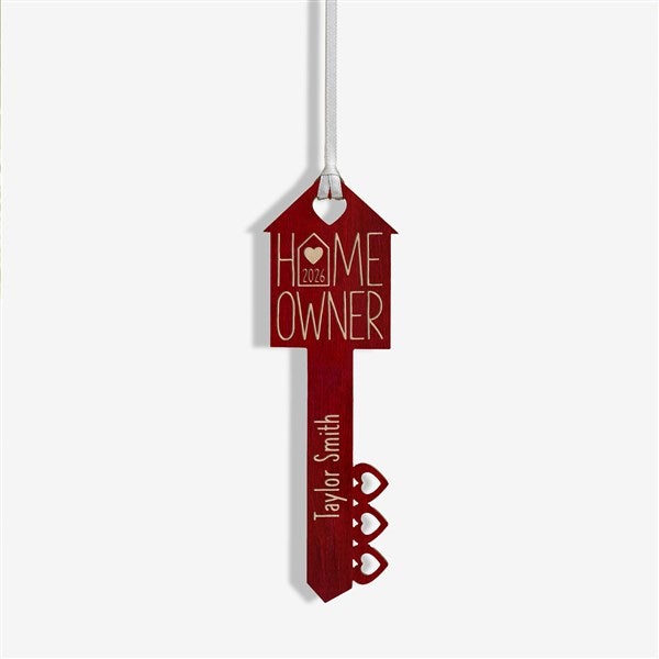 Home Owners Personalized Wood Key Ornaments - 40857