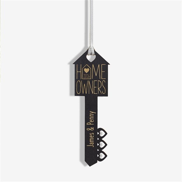 Home Owners Personalized Wood Key Ornaments - 40857