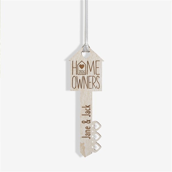 Home Owners Personalized Wood Key Ornaments - 40857