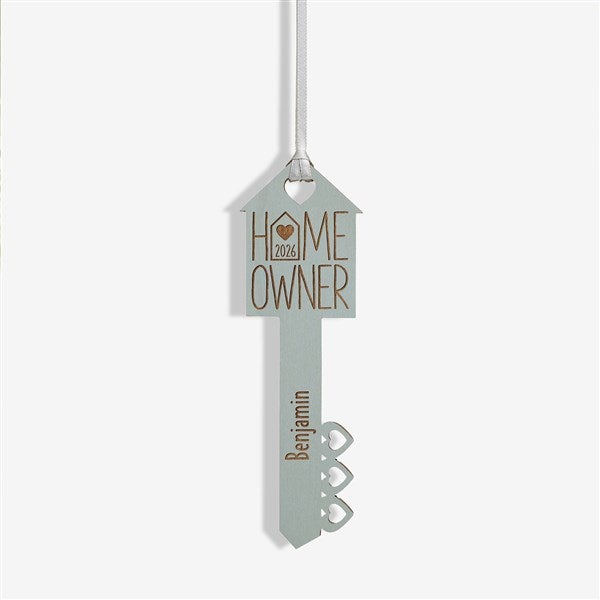 Home Owners Personalized Wood Key Ornaments - 40857