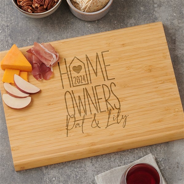 Home Owners Personalized Bamboo Cutting Board  - 40859