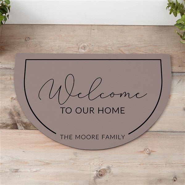 Entryway Collection Personalized Half Round Doormat
