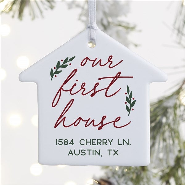 Our First Home Personalized House Ornament  - 40886