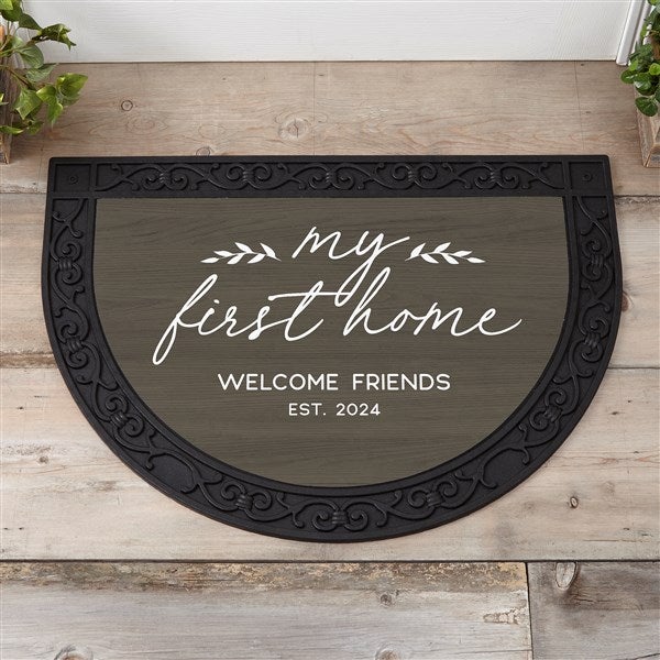 Our First Home Personalized Half Round Doormat - 40888