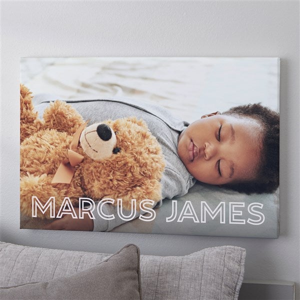 Name & Photo Landscape Personalized Photo Canvas Prints  - 40895