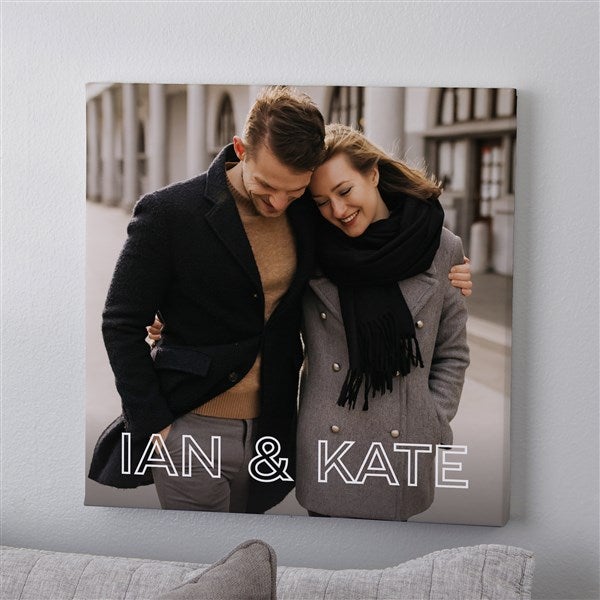 Name & Photo Landscape Personalized Photo Canvas Prints  - 40895