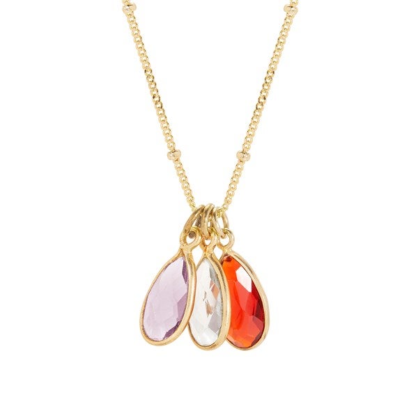 Teardrop Birthstone Necklaces - 40901D