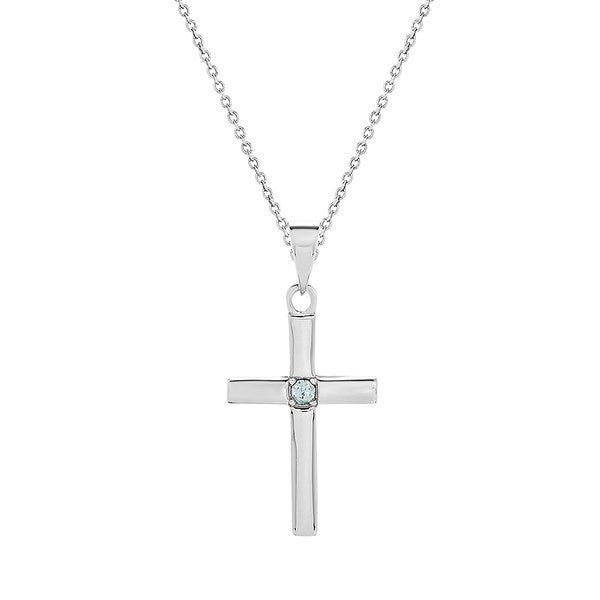 Cross Birthstone Custom Pendant  - 40911D