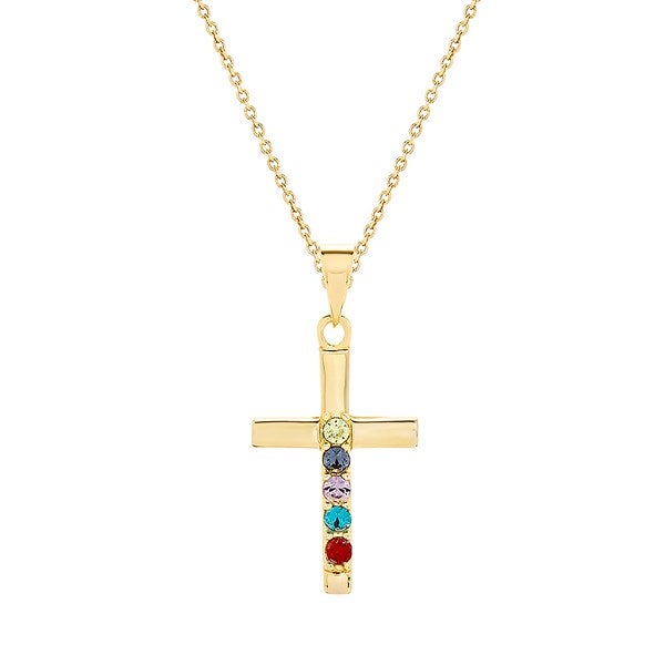 Cross Birthstone Custom Pendant  - 40911D