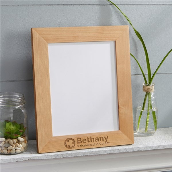 Personalized Logo Wood Frame- 8 x 10 - 40924