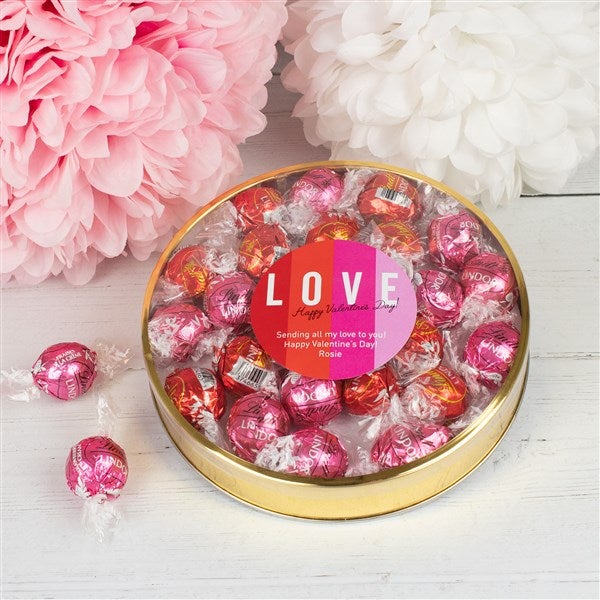 Lindt Truffles Personalized Valentine's Day Gift Tin - 40956D