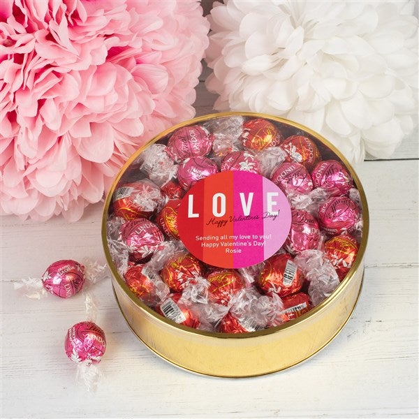 Lindt Truffles Personalized Valentine's Day Gift Tin - 40956D