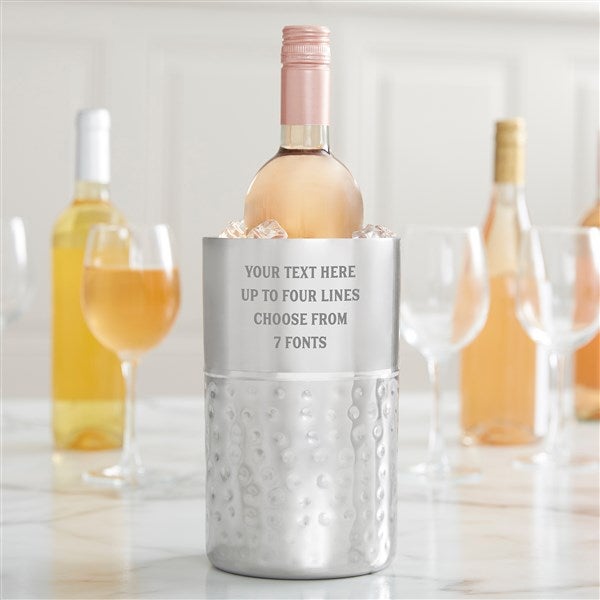 Engraved Message Personalized Wine Chiller - Stainless Steel - 40959