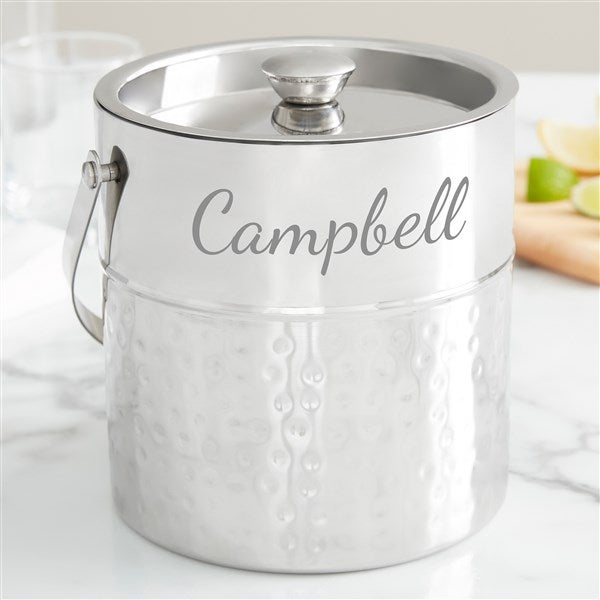 Classic Celebrations Engraved Hammered Metal Ice Bucket  - 40964