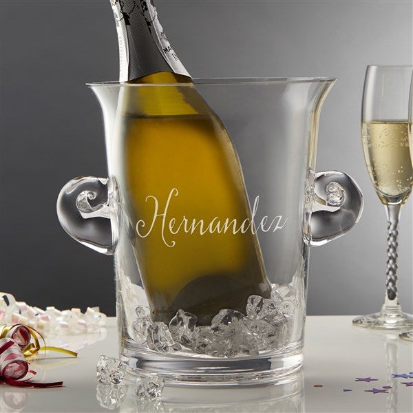 Classic Celebrations Engraved Glass Ice Bucket & Chiller  - 40973