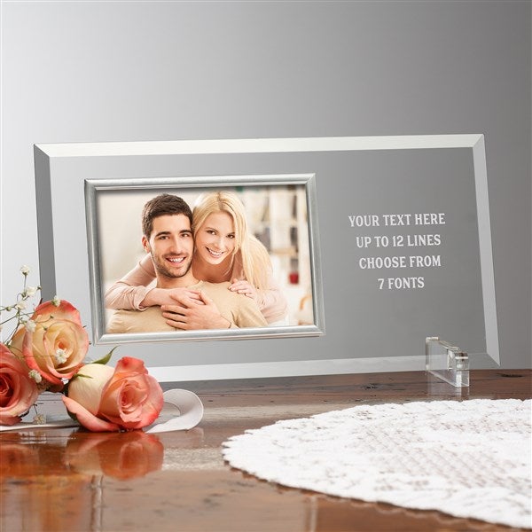 PERSONALIZED BLACK PHOTO FRAME (4X6 PHOTO) LASER ENGRAVABLE