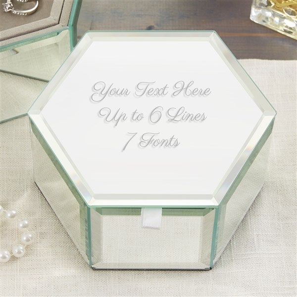 Engraved Message Mirrored Jewelry Box  - 41006