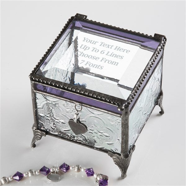 Engraved Message Personalized Jewelry Box - Vintage Treasures - 41009