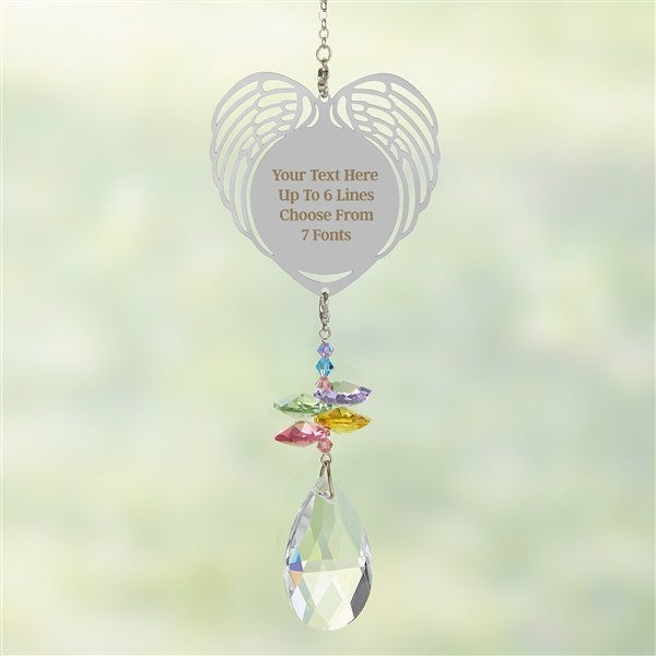 Engraved Message Memorial Heart Suncatcher  - 41013