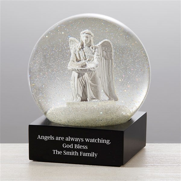 Engraved Angel Snow Globe by CoolSnowGlobes