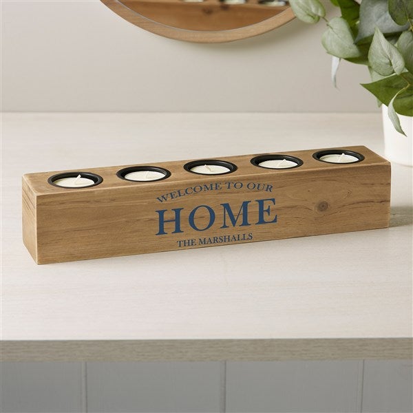 Family Market Personalized Wood Candle Holder  - 41035