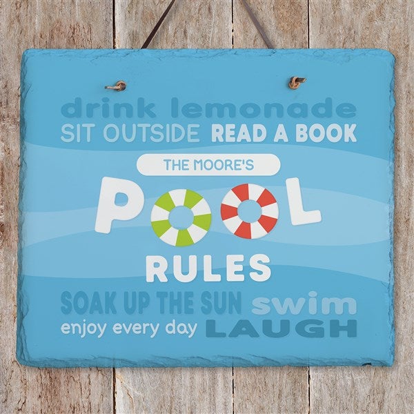 Pool Welcome Personalized Slate Plaque  - 41108