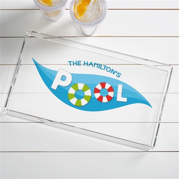 Pool Welcome Personalized Acrylic Serving Tray - 41109