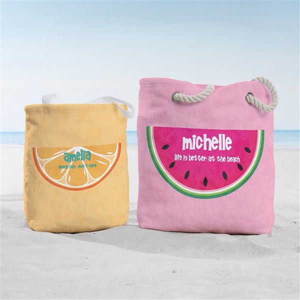 Slice of Summer Personalized Terry Cloth Beach Bag