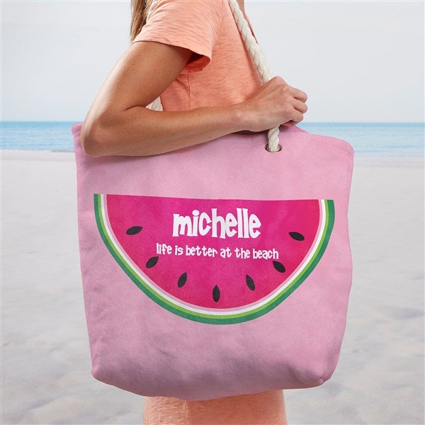 Slice of Summer Personalized Terry Cloth Beach Bag Large