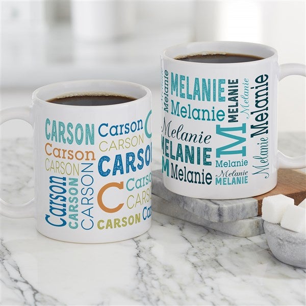 Repeating Name Personalized Coffee Mugs  - 41122