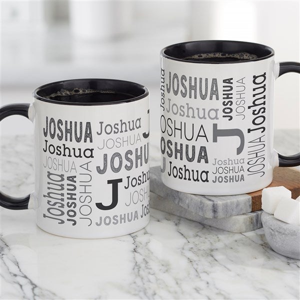 Repeating Name Personalized Coffee Mugs  - 41122